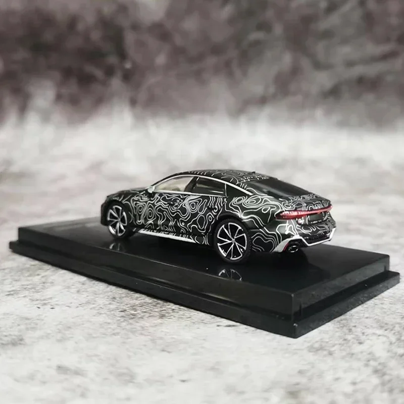 모델 카 RS7 스포츠백 2022 합금 다이캐스트 차량 컬렉션, 블랙, CM 1:64