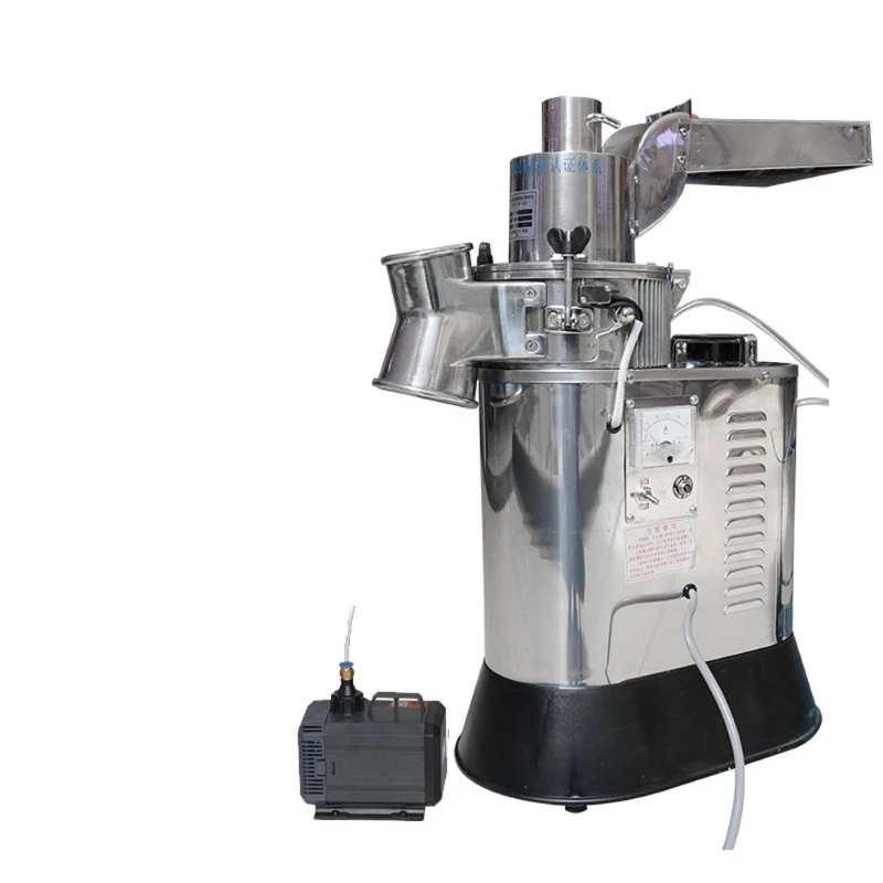 

40KG/h Food Grinder Automatic Hammer Mill Grinder Mincers Pulverizer Water-cooled Continuous Feeding Pulverizer DF-40S