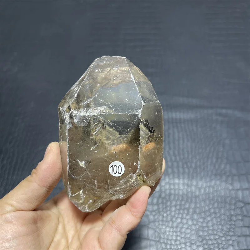 543g Clear Lemurian Seed Smoky Quartz Natural Point Cluster Crystal Rough Healing