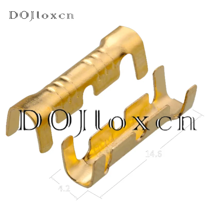 

50/100/200/500 Pcs 0.5-1.5mm2 DJ453 Double U Shaped Parallel Terminal Tab Cold Inserts Connectors Small Teeth Fascia Terminal