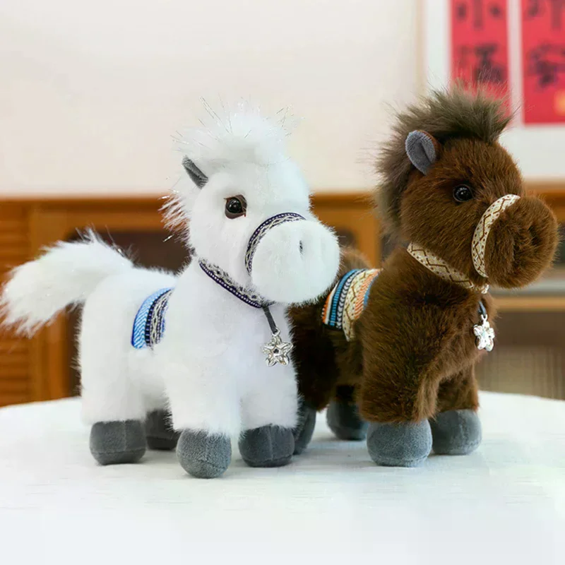 Chaveiro de pelúcia de pônei agradável; Boneca de pelúcia de desenho animado e bolsa de estudante pingente porta-chaves presentes