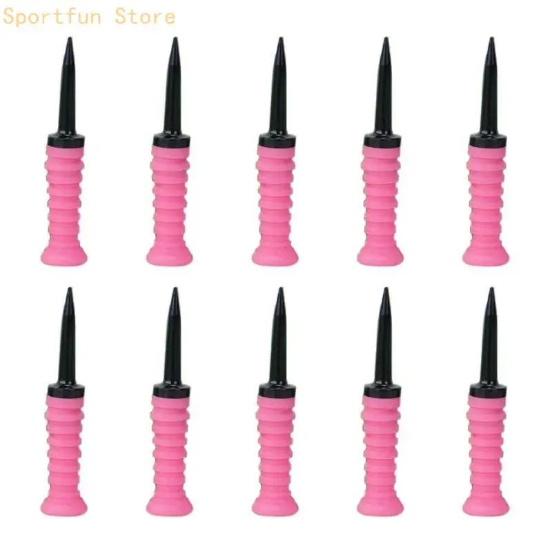 

10Pcs Elastic Step Down Plastic Mixed Same Height Tees Pack for Golfer Practice X7JD