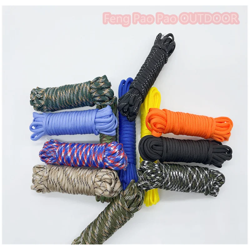 10M/20M/31M Dia.4mm 7 Stand Cores Paracord for Survival Parachute Cord Lanyard Camping Climbing Camping Rope Hiking Clothesline