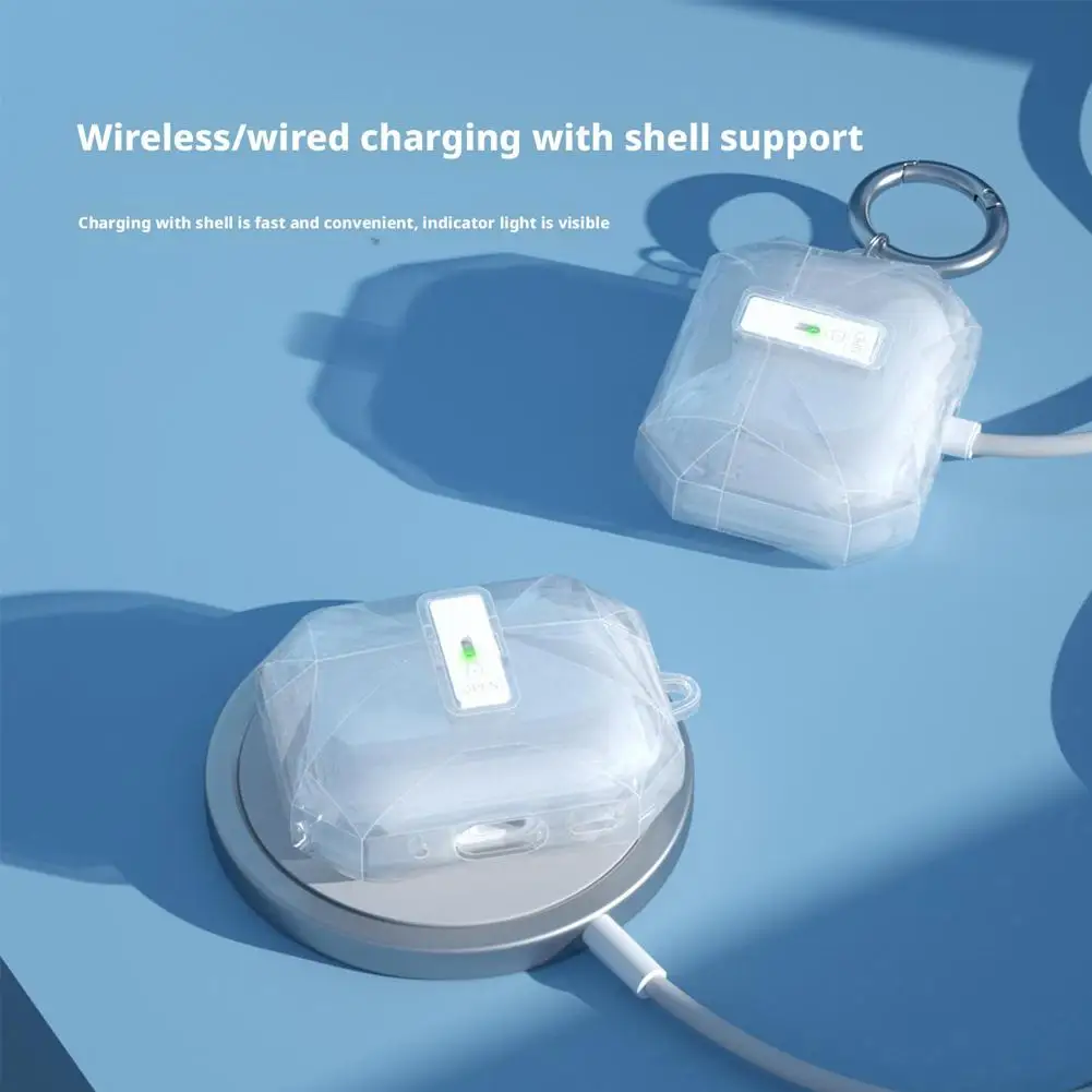 สำหรับเคสแอร์พอดโปร 3,เคสป้องกันการกระแทก TPU แบบนุ่มพร้อมพวงกุญแจ, ฝาครอบป้องกันสำหรับแอร์พอดโปร 3 W4P5