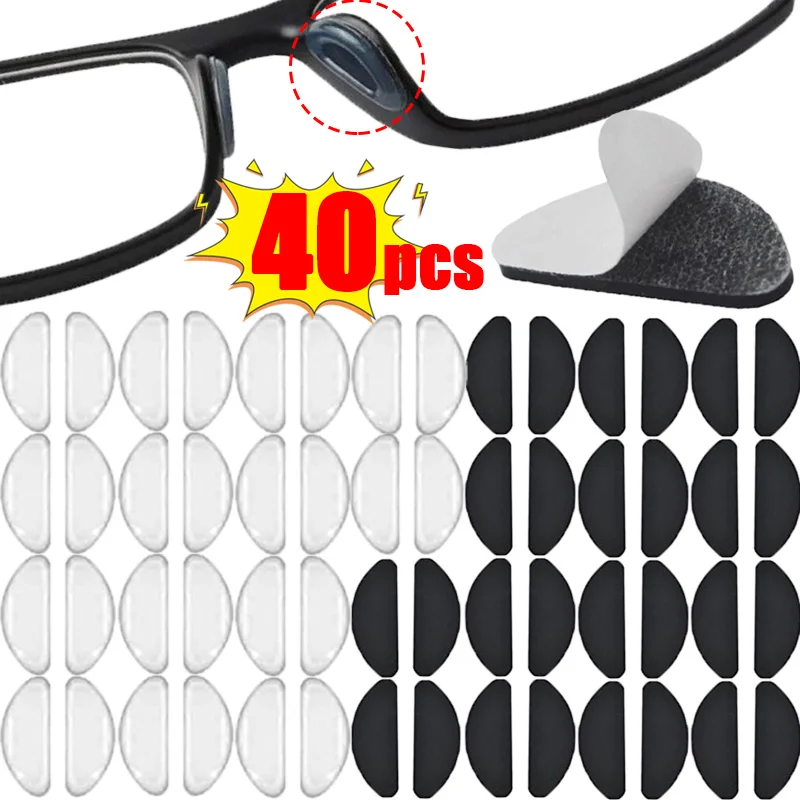 

Silicone Glaeese Nose Pads Women Men Adhesive Non-slip Thin Eyeglasses Nosepads Soft D Shape Eyewear Accessories Wholesale