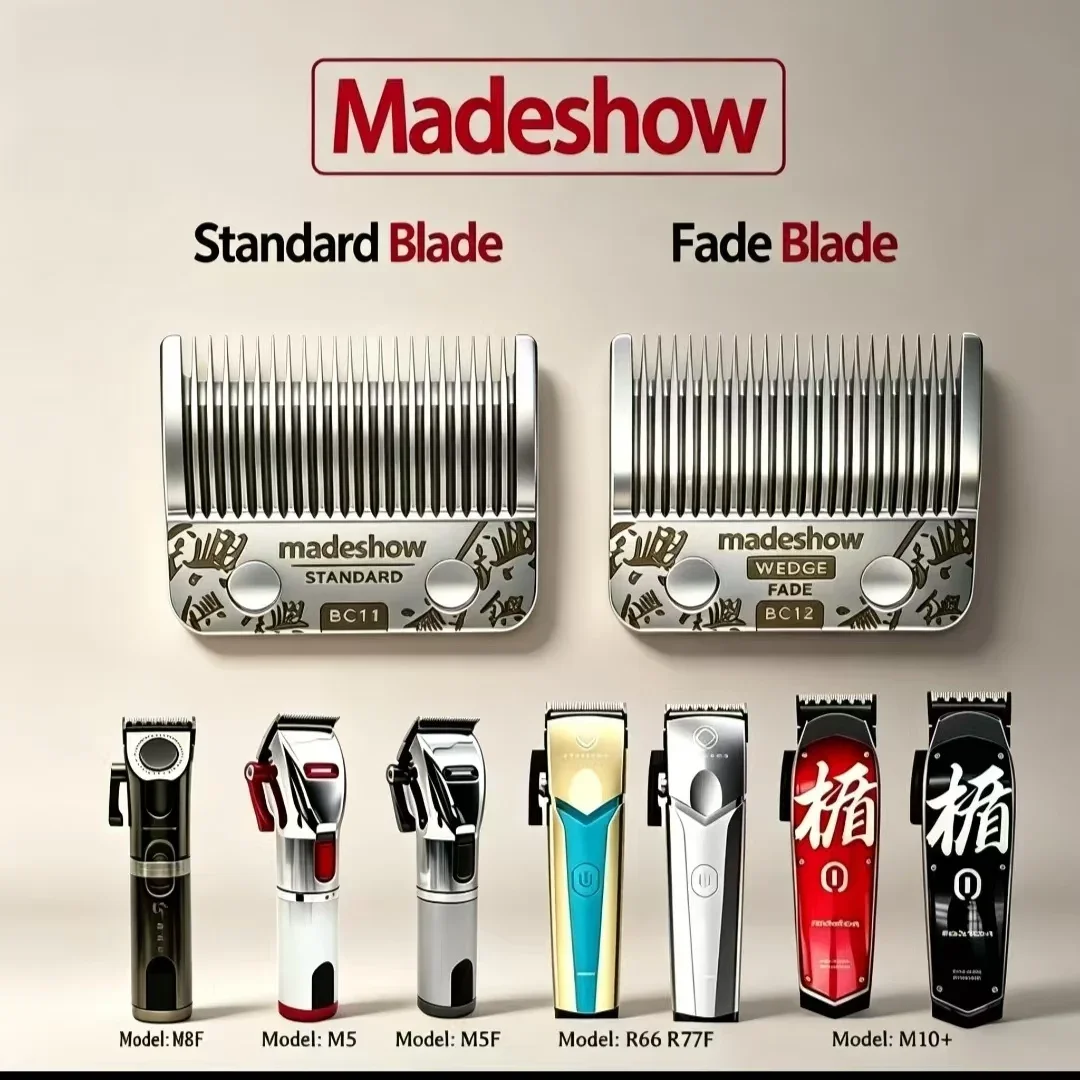 Madeshow Original Ersatzklinge für Haarschneidemaschine, Schneidkopf, Ersatzteile passend für M10 M5 M8 R66 R77F G9C Barber Trimmer