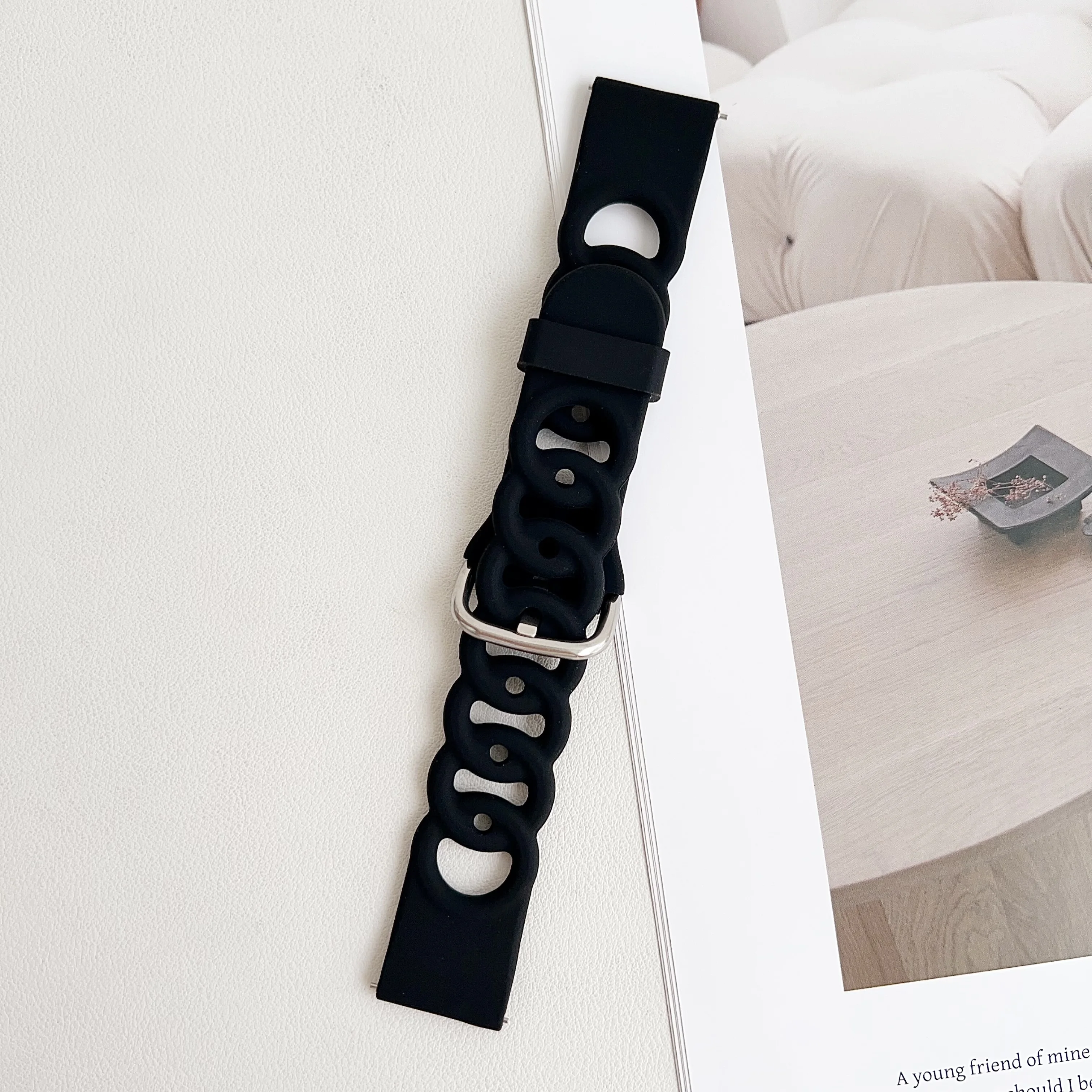 1 шт. ремешок для умных часов Donut Hollow, совместимый с Samsung 20 мм 22 мм