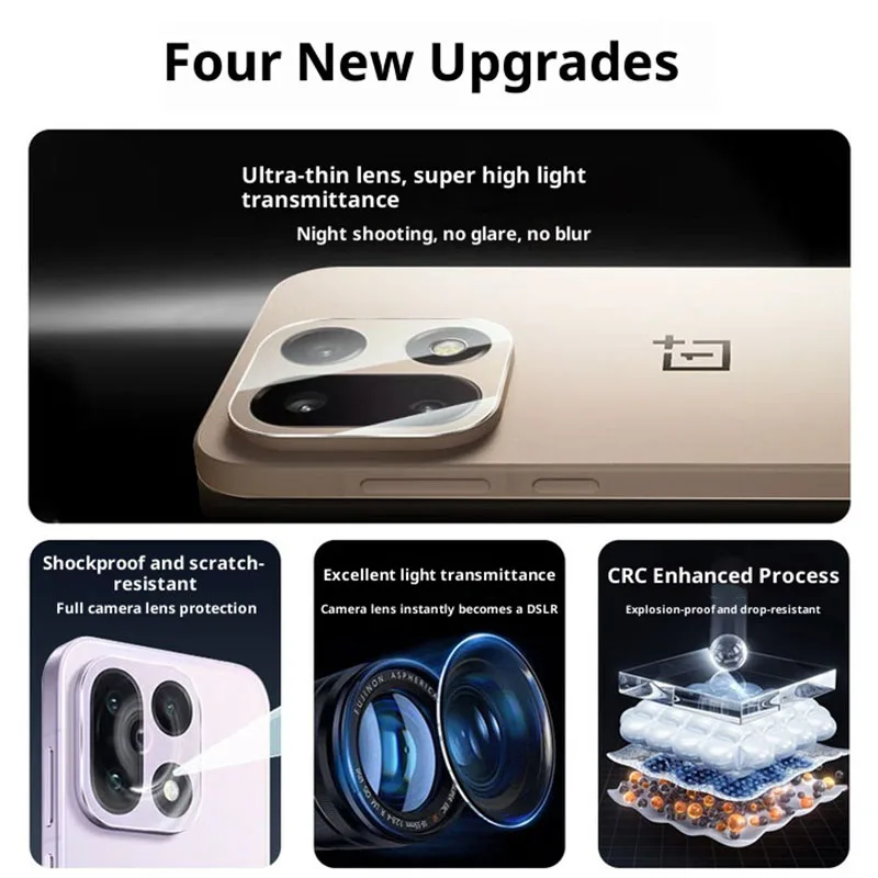 3PCS Anti-fingerprint Tempered Glass Camera Lens Protect Flim Cover For Oneplus 15R 15 13/T/S/R 12/11/R Anti-scratch Protect Cap