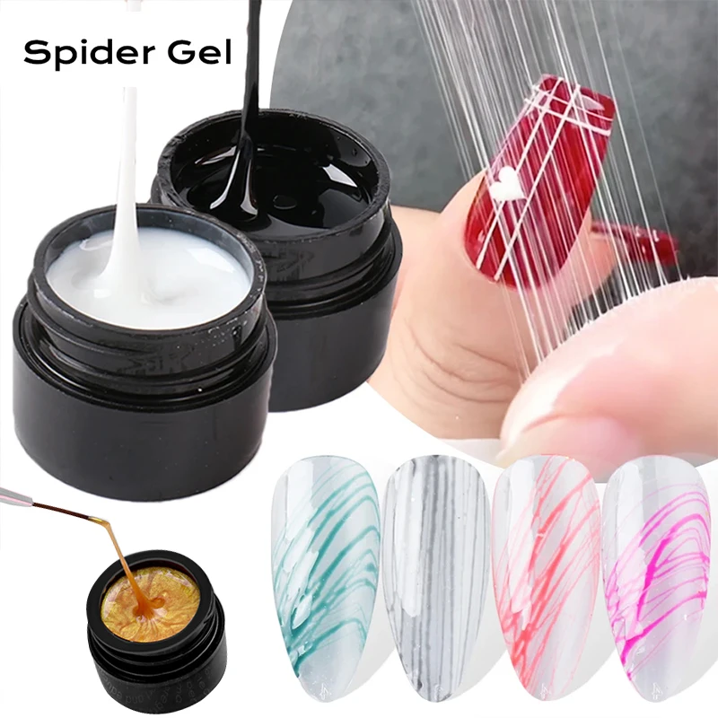 Nail Spider Gel Soak Off UV Gel Glitter Nail Polish Varnish Painting Draw Wire Line Manicure Beauty DIY Nail Art Painted Glue