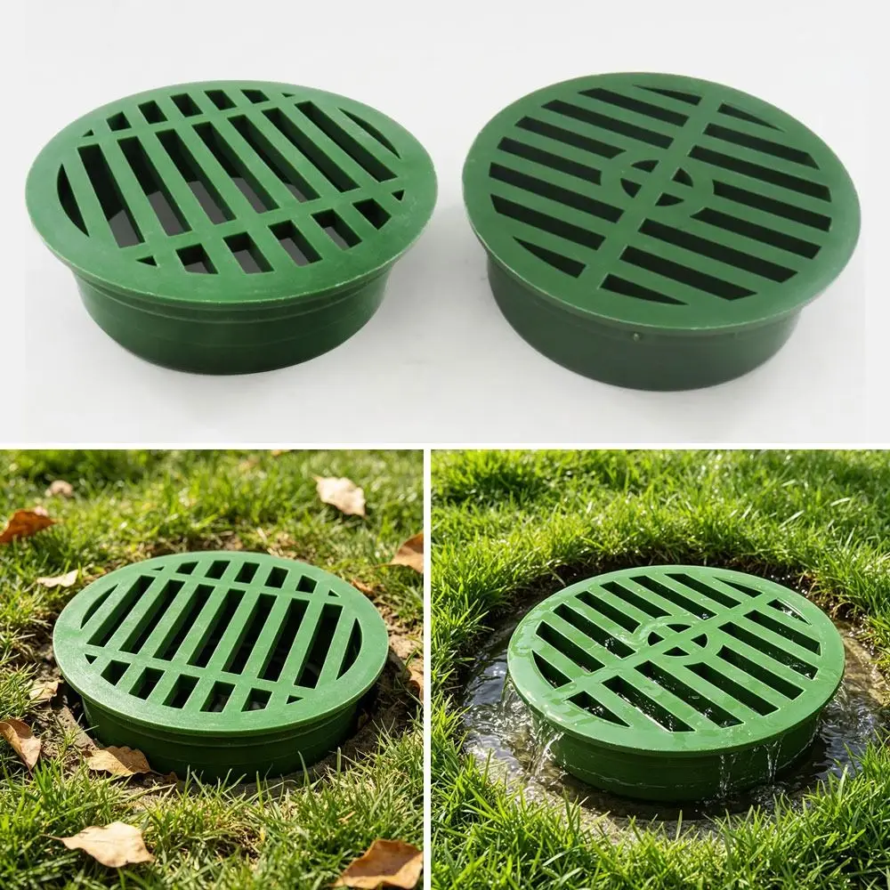 New Plastic Lawn Drain Cover Anti Clog Filter Floor Drain Cover Wear Proof Easy Install Garden Drain Cover Lawn Maintenance