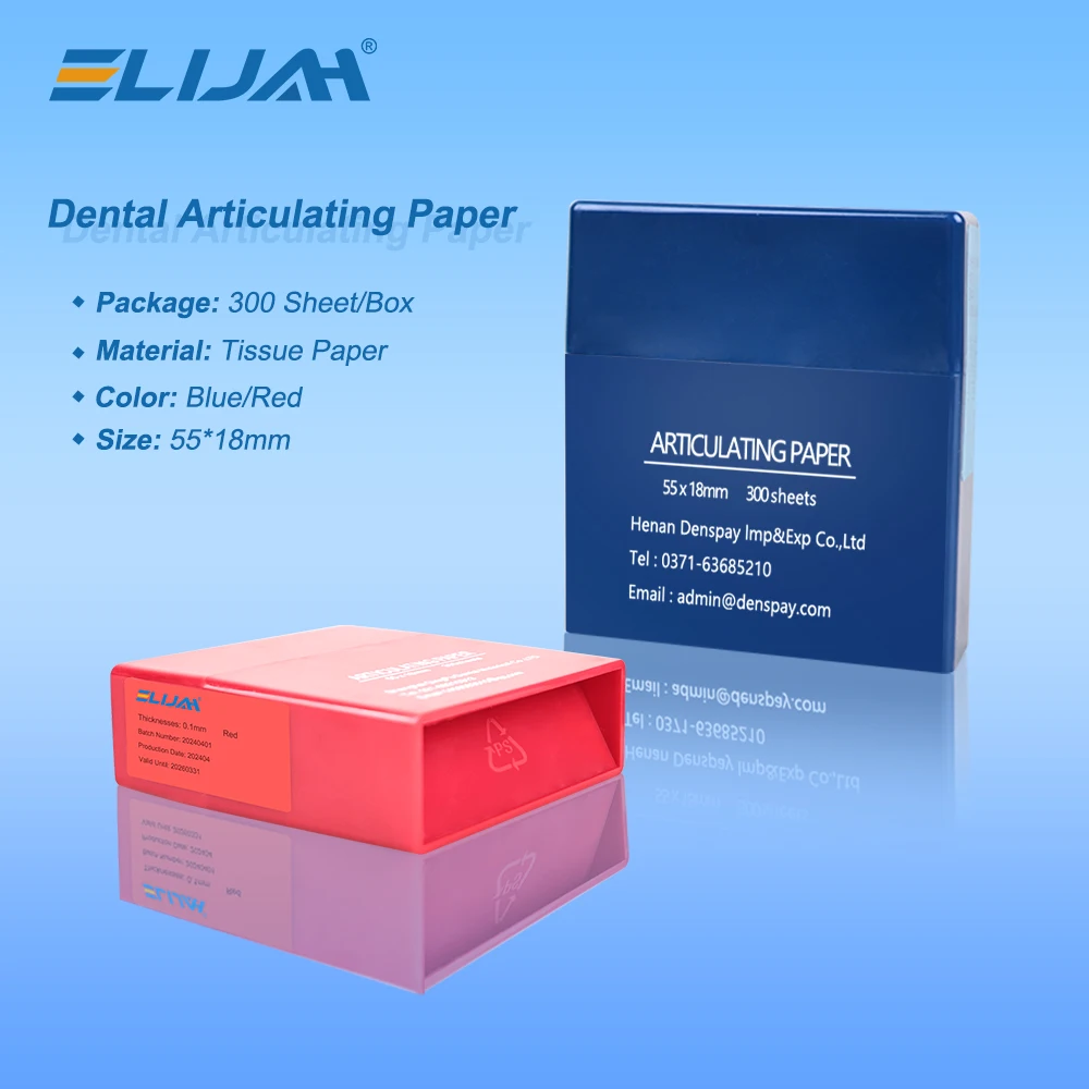 

Стоматологическая артикуляционная бумага Dentista Синий Красный Двусторонние полоски для укуса ELIJAH Оральный стоматолог Отбеливание зубов Стоматологические материалы Инструменты