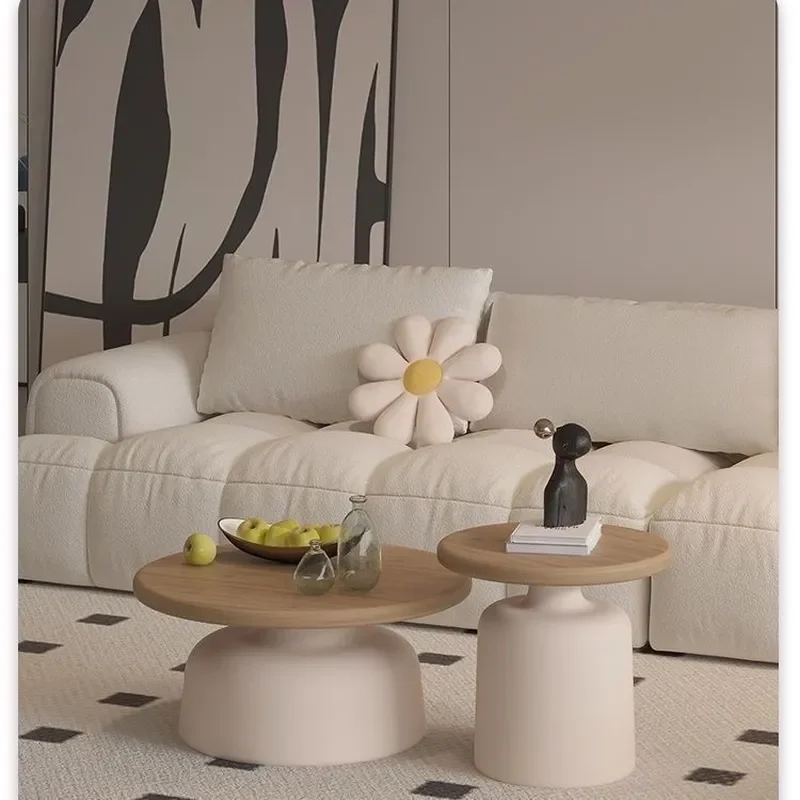 Nordic Simple Round Coffee Table For Small Apartment Living Room For Martini Bed And Breakfast Furniture