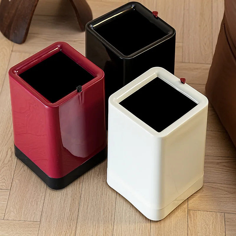 Lixeira simples doméstica, grande capacidade, sala de estar, quarto, balde de armazenamento, polia oculta descoberta, lata de lixo multifuncional