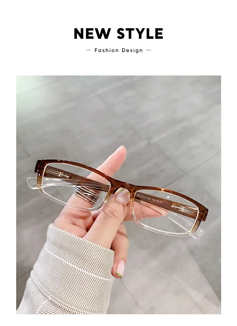 1,0 ~ 4,0 Farbverlaufs-Lesebrillengestell, Anti-Blaulicht-Brille, bequeme und leichte Lesebrille und Zubehör – Detail 2