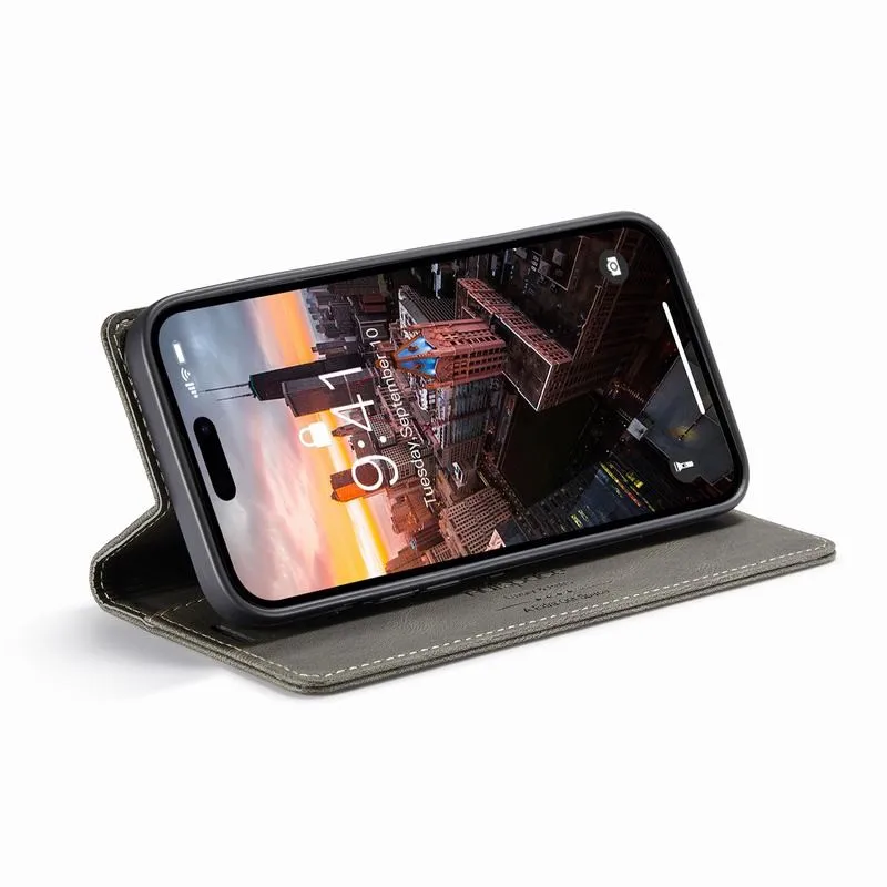 Luxury Leather Wallet Magnetic Flip Matte Phone Case Cover On For Iphone 14 Pro Max 13 12 11 SE 2022 2020 8 7 6 Plus X XR XS Max