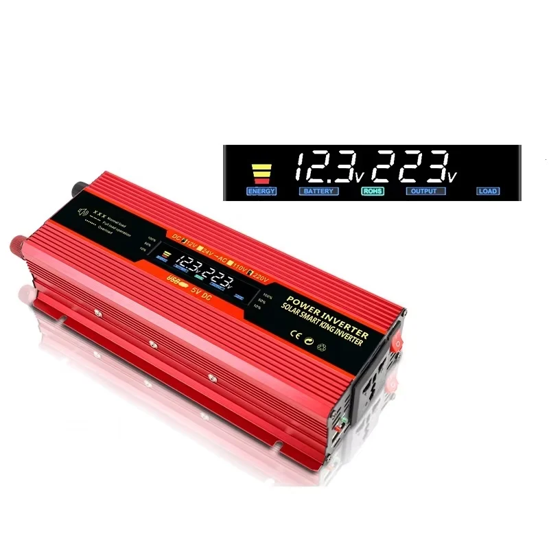 

General Pure Sine Wave Inverter 12V24V to 220V 500W 1200W 2000W DC to AC Voltage Converter Car Portable outdoor charger adapter