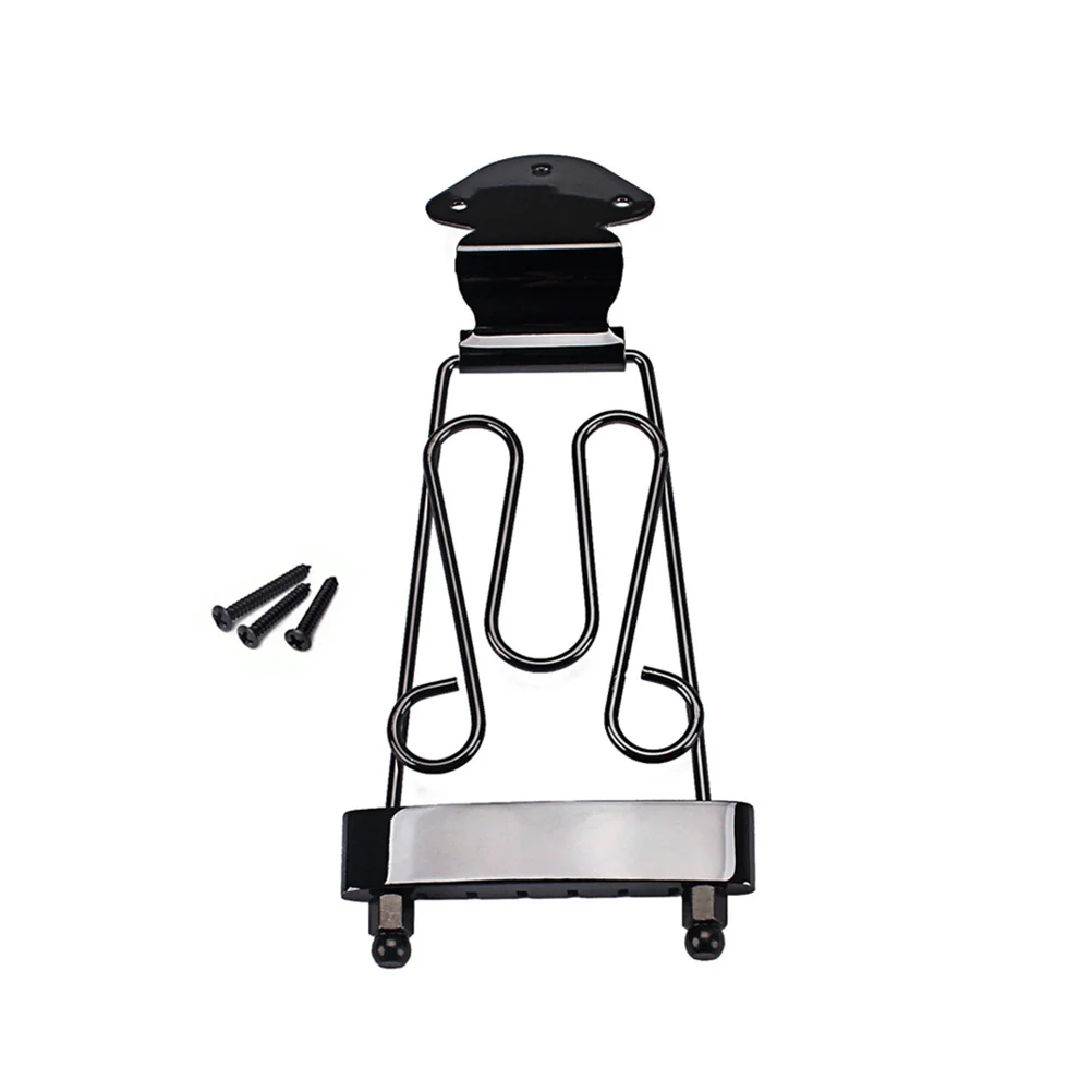 

Jazz Guitar Tailpiece Bridge 6 String Plated Steel Zinc Alloy Replacement For Acoustic Bass Guitar Repair Upgrade