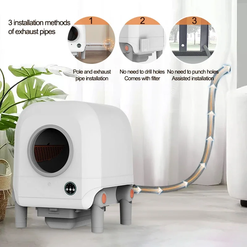 Smart cat sand pot fully automatic self -cleaning big cat toilet automatic app remote automatic cat sand box