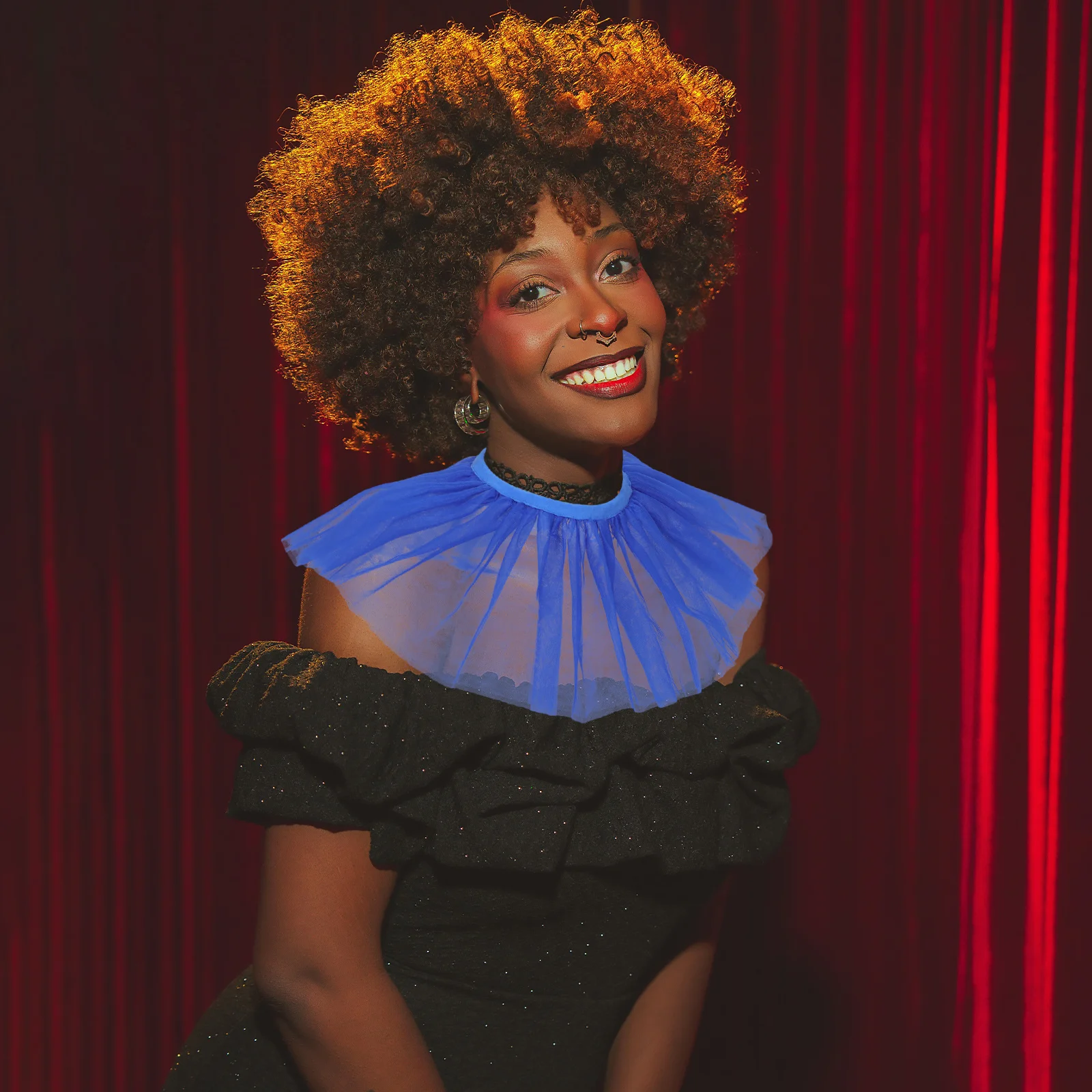 

Clown Ruffle Collar Multilayer Mesh Fake Collar Women Costume Stage Performance Detachable Clown Neck Piece Cosplay Accessories