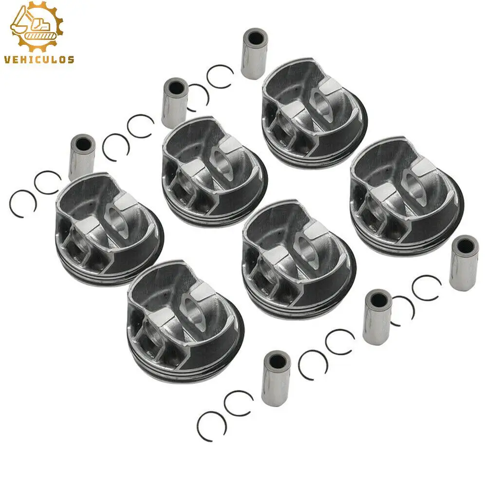 2760300700 6PCS M276 3.0T  Engine Pistons Rings Φ88mm For Mercedes-Benz W205 W212 X166 E400 2996cc V6 DOHC Turbocharged engine