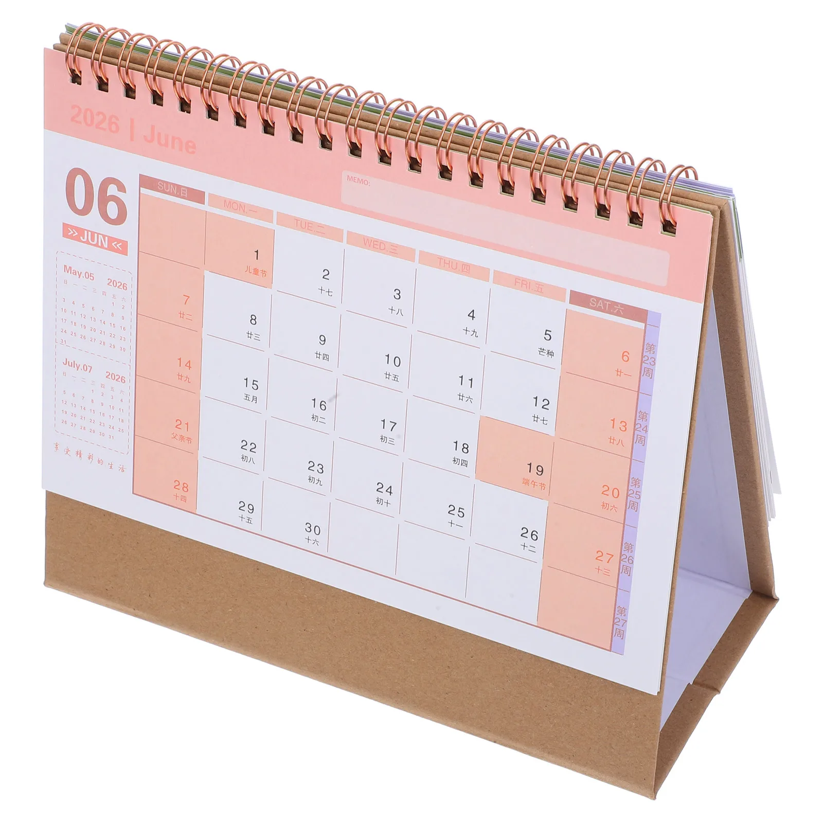 

2026 Standing Flip Desk Calendar Compact Foldable Design Thick Paper Daily Use Office Organizer Planner Mini Desktop
