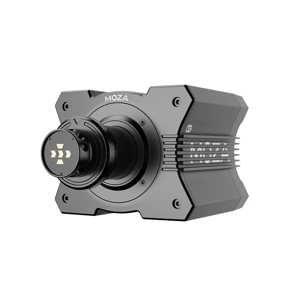 قاعدة العجلة تصميم خفيف الوزن  MOZA Racing R12 V2 12 N · م عزم الدوران محرك سيرفو مباشر مع خوارزمية تصفية FFB الجيل الجديد