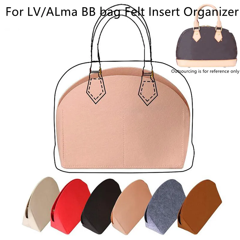 ALma BB-Sac à Main en Feutre pour Cosmétiques, Pochette de Maquillage, Poudres Intérieures Adaptées aux Sacs de Luxe pour Femme