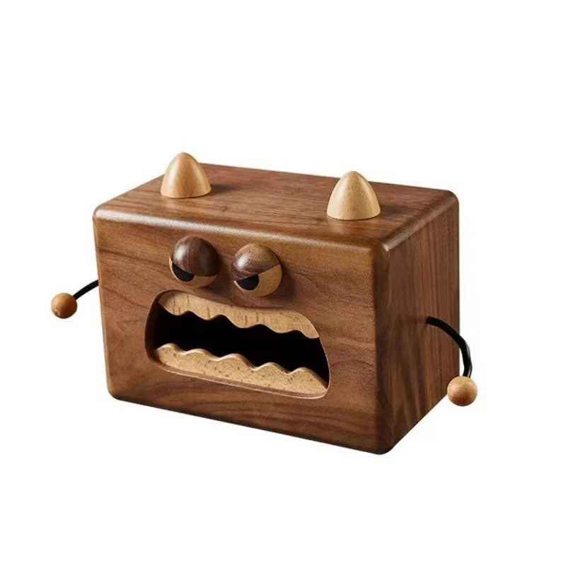 

Solid wood tissue box, black walnut pumping carton, household napkin carton