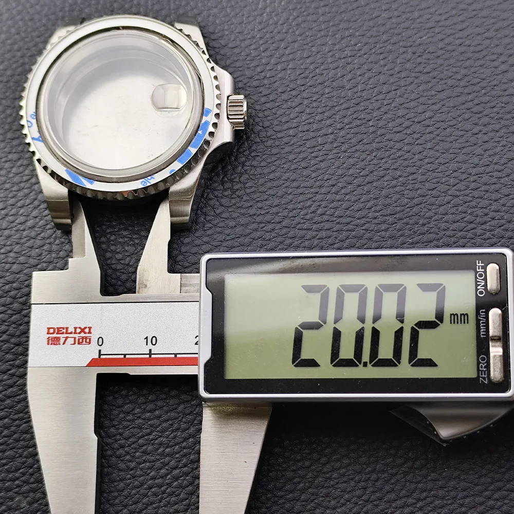 40.5MM Sapphire glass GMT Bidirectional Rotation No bezel watch case fit NH34/35/36 Movement Fit 28.5mm Dial Accessories Parts