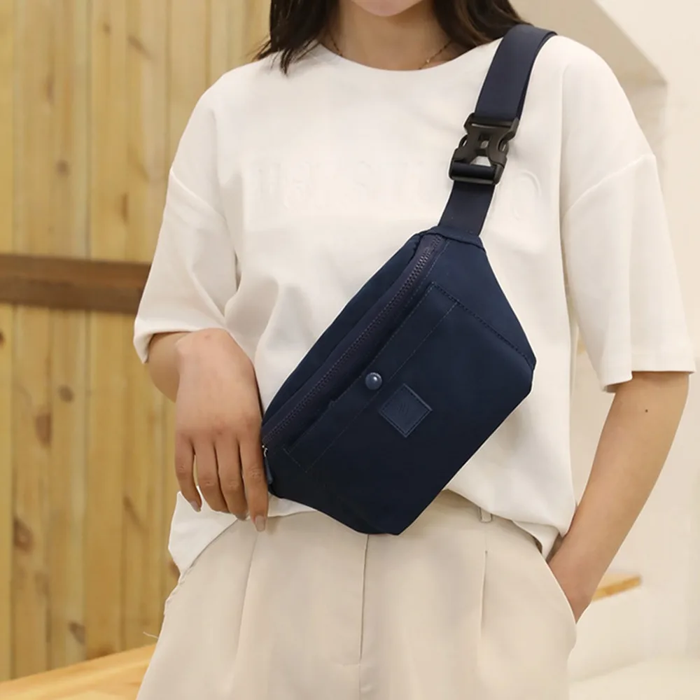 

Simple Nylon Multi-layer Crossbody Bag Waterproof Large Capacity Women's Fanny Pack Square Casual Crossbody Chest Bag Gift