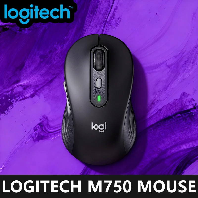 

Logitech M750 Silent Wireless Mouse, 3-Device Connect, SmartWheel, 24-Month Battery, Ergonomic Grip, Windows/PC