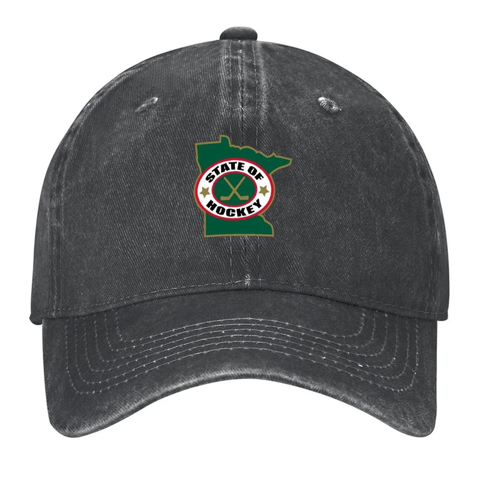 

Green Minnesota State Hockey Baseball Cap Hood funny hat Beach Outing Beach Female Men's