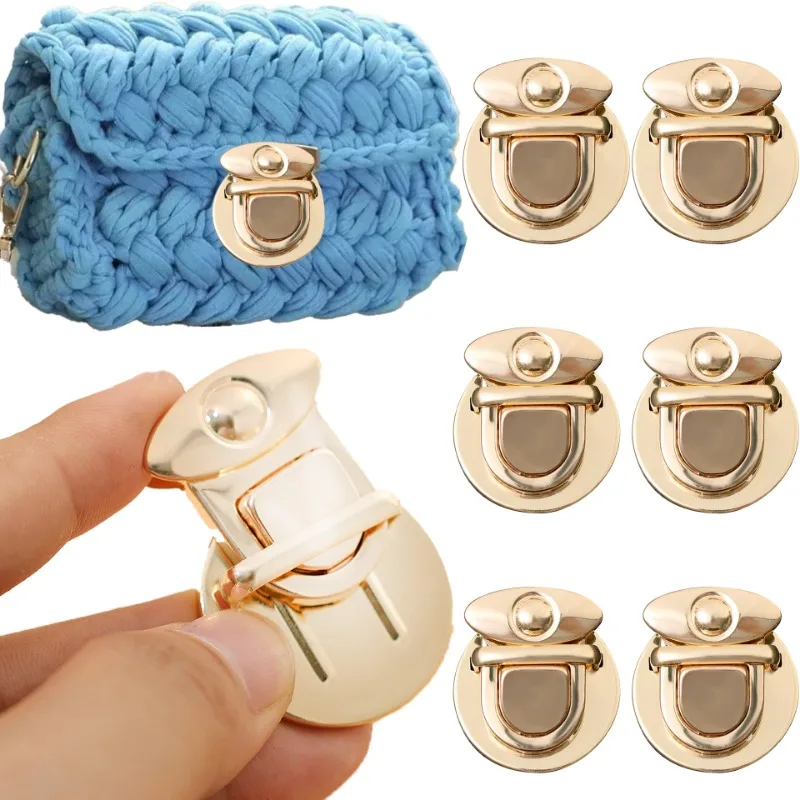 DIY Metal Locks Bag Clasp Catch Buckles Handbags Shoulder Bags Briefcase Wallet Totes Closures Snap Clasps Package Accessories