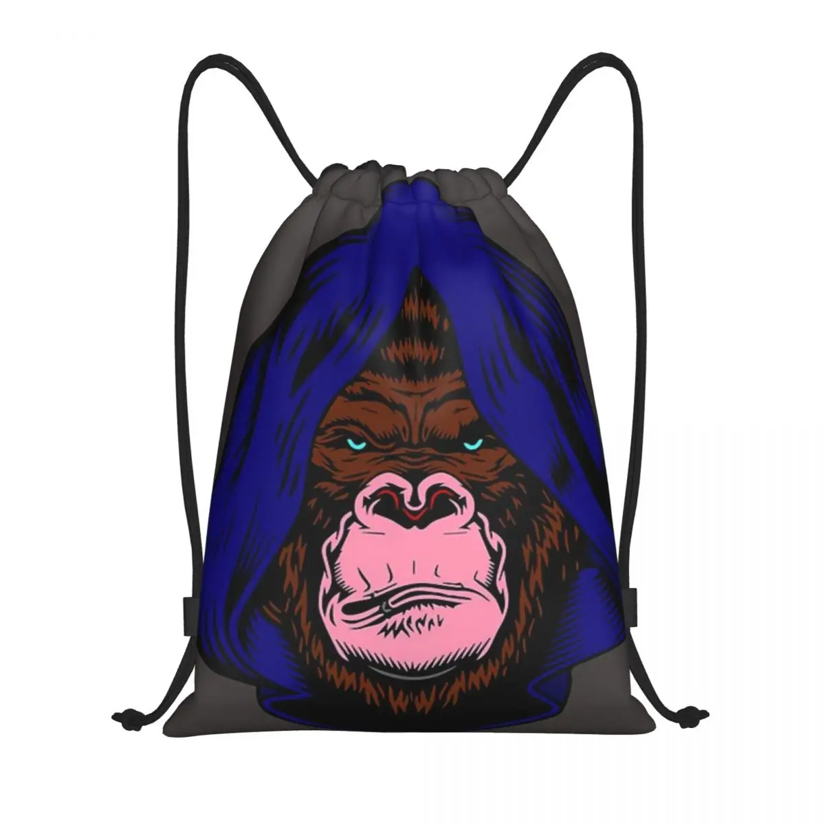 Angry King Kong Drawstring Back Pack Bag Travel Storage Package Teenagers Beach Tote Bag School Sport Shoe Bag Portable