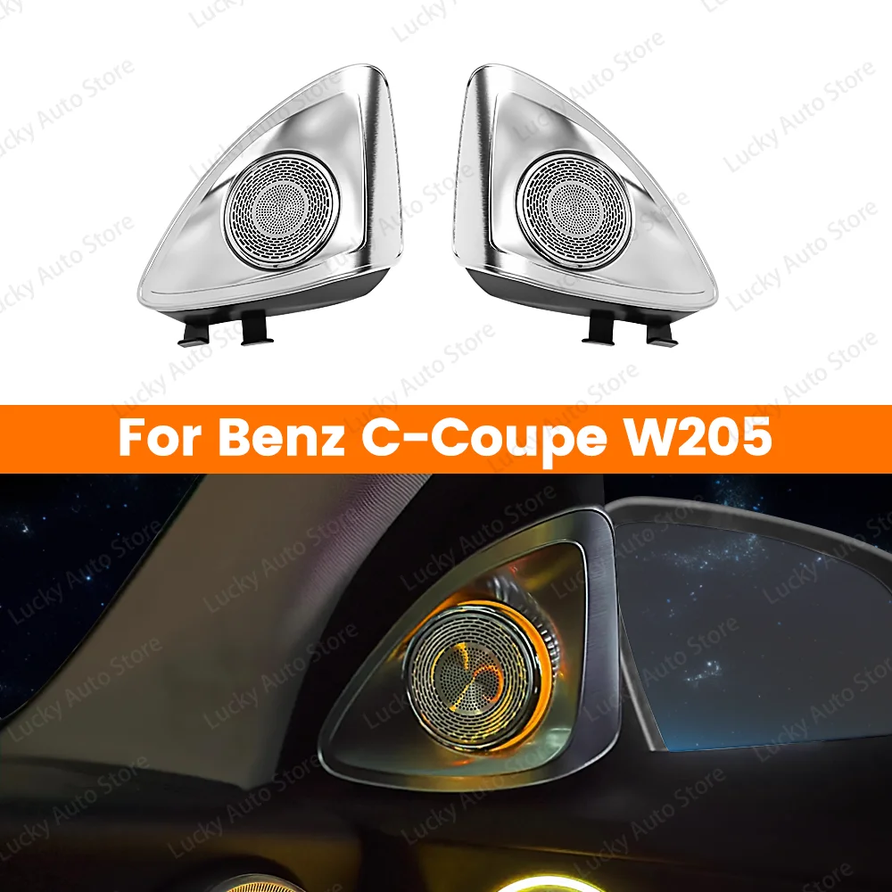

For Mercedes Benz C-class Coupe 2 doors Car Decorative Lamp Refit 4D Rotating Tweeter Speaker 3/64 Colors Car Treble Horn Tuning