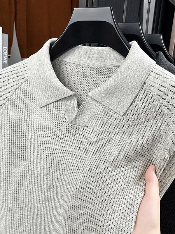 

00% Pure Cotton Men's Knitted Sweater Faion Casual Luxury Busin Long Sve O-Ne irt Trendy Comfortable Fit