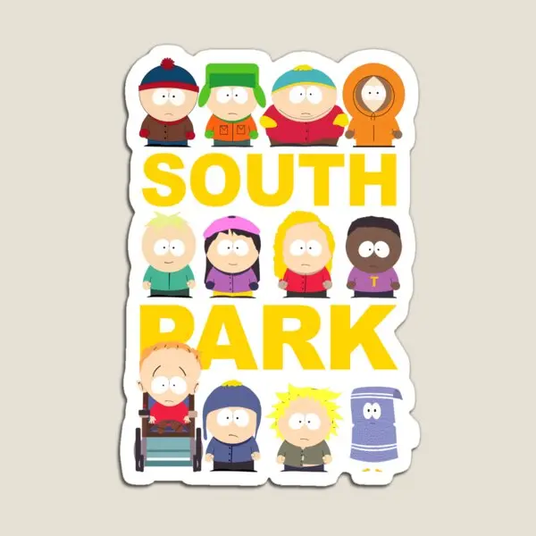 Text Color South Art Park Trey Parker Gi  Magnet Stickers Decor Funny for Fridge Organizer Children Refrigerator Baby Kids Cute