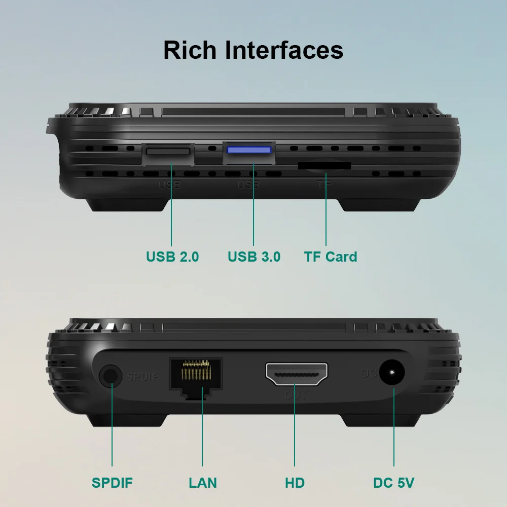 8K TV Box HK1 H8X Android 14 Tvbox H728 Quad Core 4GB 32GB 64GB 2.4G 5G WiFi6 BT5.0 USB3.0 Support 4K H.265 Smart Media Player