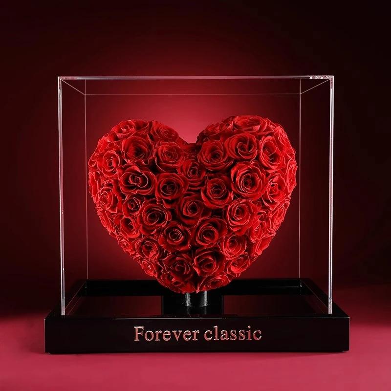 زهرة الورد الأبدية زهرة الحب الحقيقية زخرفة عالية الشعور