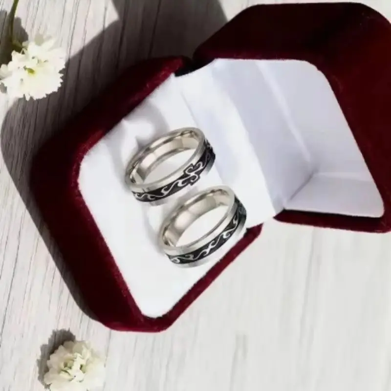 

2026 Stainless Steel Printing Rings For Men High Quality Party Jewelry Accessories Dropshipping Size 6-11