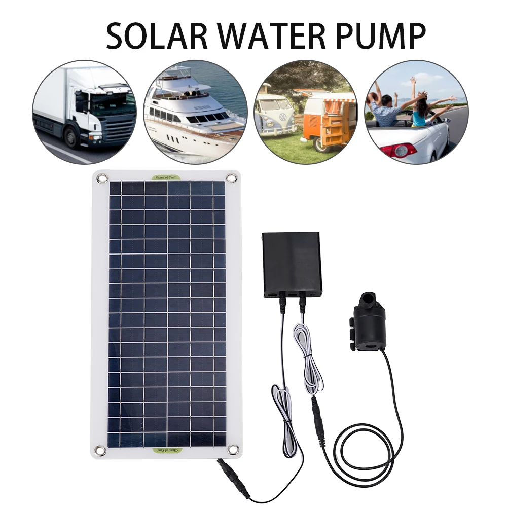 Imagem -05 - Brushless Solar Power Water Pump Grupo Ultra Silencioso Submersível Motor Fish Pond Jardim Decoração de Fontes 50w 800l h