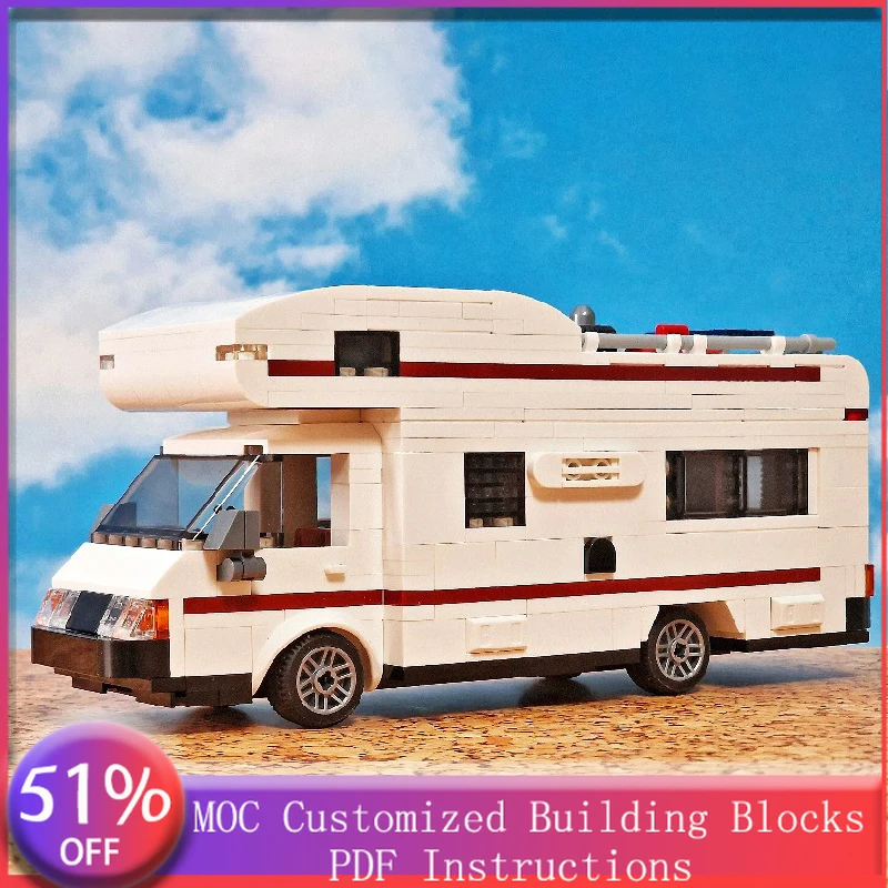 

478 PCS Heavy Vehicle Camper Van MOC Customize Modular Building Block Design Technology Brick Model Kids DIY Festival Toy Gift
