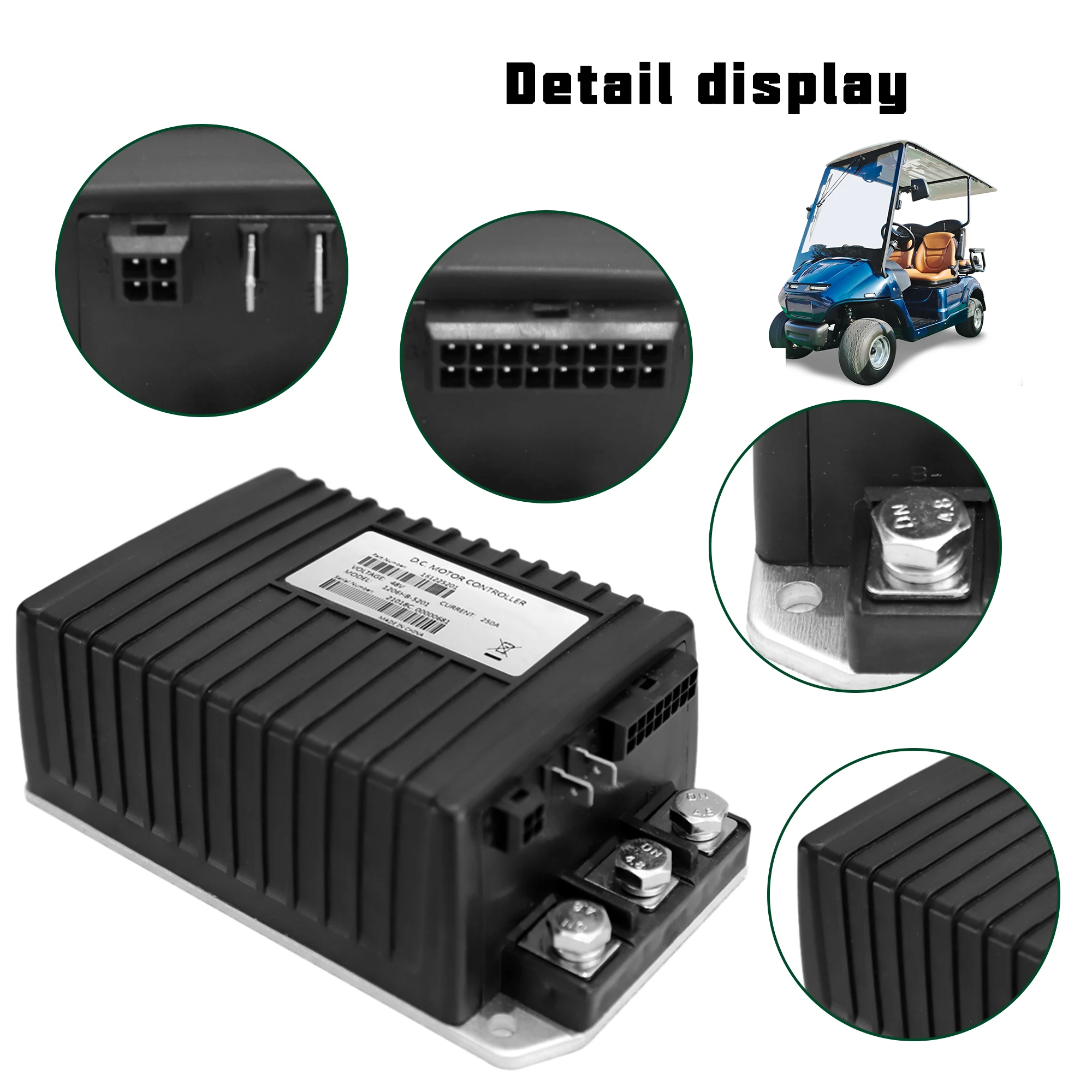 48 فولت 250A 1206HB-5201 وحدة تحكم محرك التيار المستمر ل كورتيس EZGO TXT MPT كوشمان ، ITS