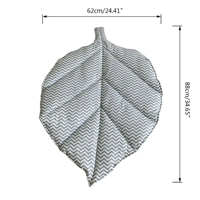 Детский игровой коврик в форме листа, ковер для новорожденных, одеяло для ползания, хлопковый напольный коврик, украшение