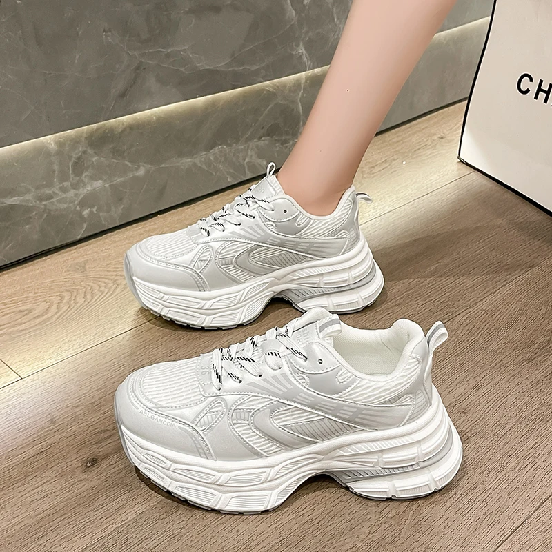 Fashion Ladies Casual Mesh Platform Sneakers Women Summer Autumn Breathable Increas Sports Luxury Shoes Female Tenis De Mujer