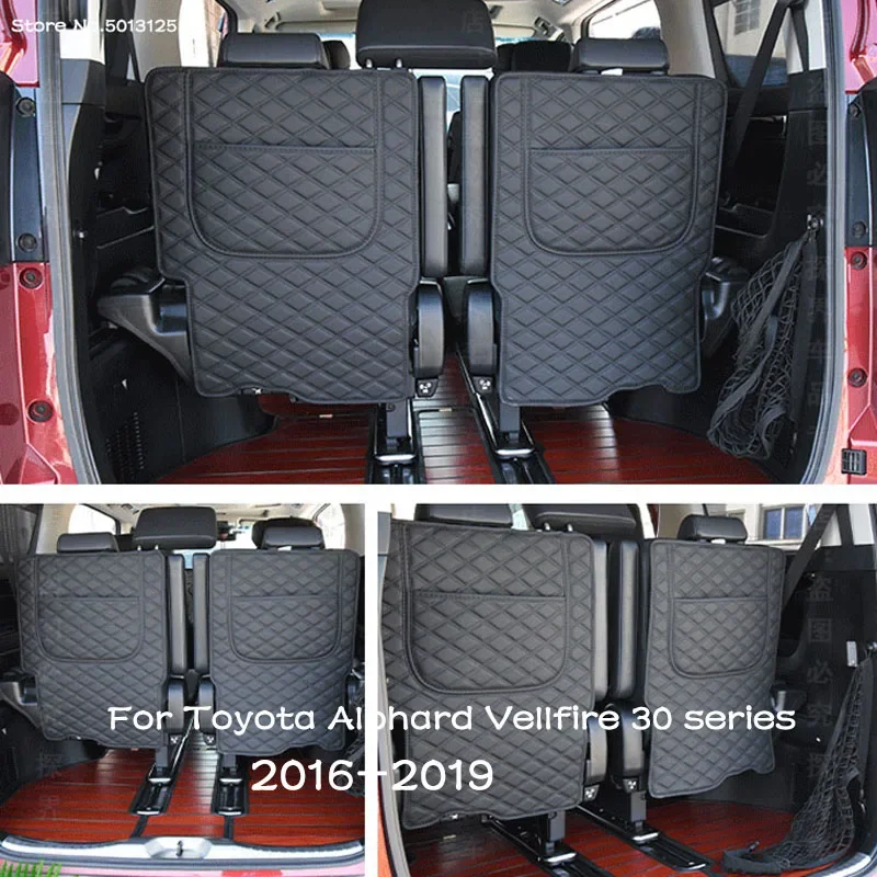 

Car Third Row Seat Anti-Kick Pad Rear Seats Back Armrest Protection Mat for Toyota Alphard Vellfire 30 Series 2016-2019 2020