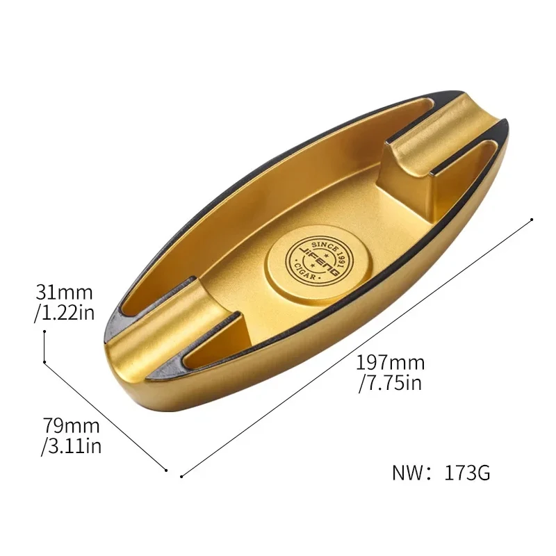 Monsoon boat shaped cigar ashtray lightweight and portable ashtray luxurious and atmospheric dual slot for home office