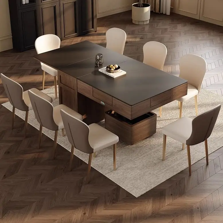 Multifunctional mahjong table Lifting coffee  Folding dining  Tea table Side One-piece dual-purpose household