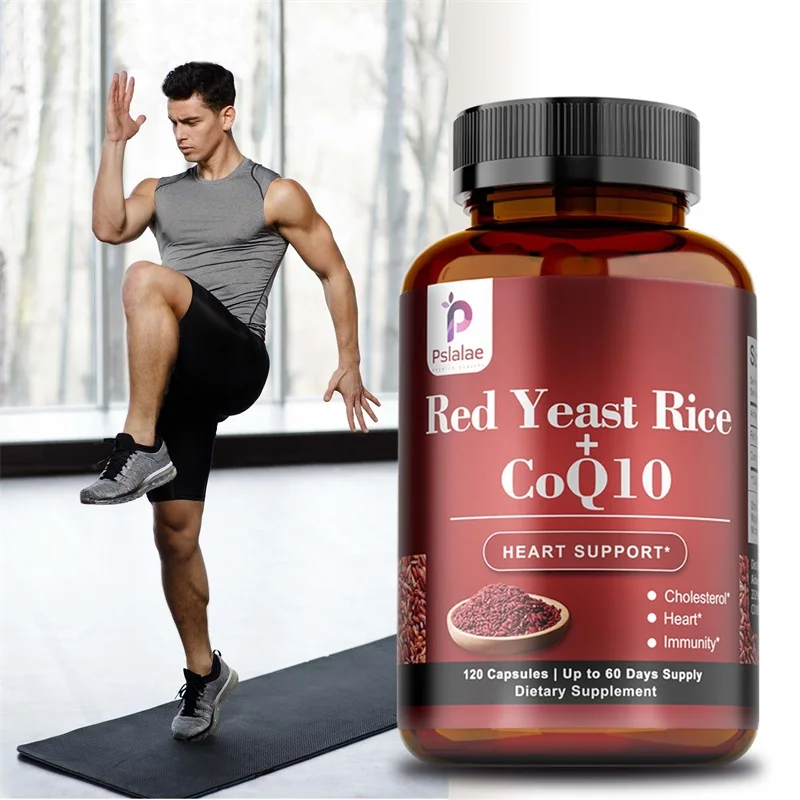 Red Yeast Rice with CoQ10 - Heart Health Supplement, Promotes Energy Production and Immune System, Antioxidants, Brightens Skin