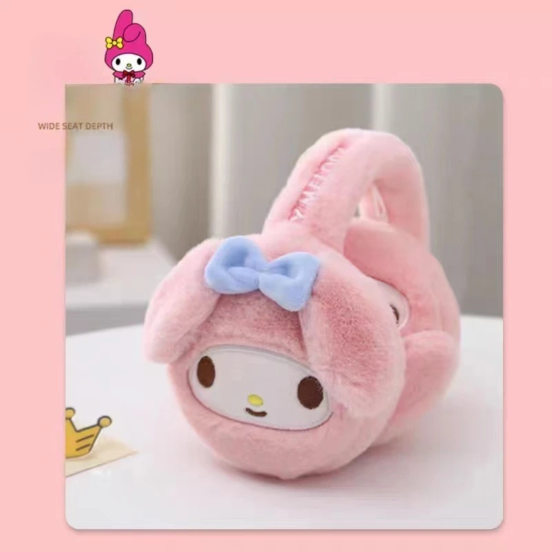 MINISO Sanrio Kulomi Warm Ear Cover Men and Women Winter Plush Cute Ear Warm Ear Bags Cycling Ear Protection Thickened Ear Cover